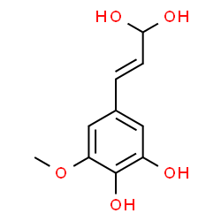 ChemSpider 2D Image | 5-(3,3-DIHYDROXYPROPENY)-3-METHOXY-BENZENE-1,2-DIOL | C10H12O5