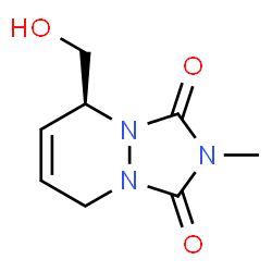 ChemSpider 2D Image | 5-HYDROXYMETHYL-2-METHYL-5,8-DIHYDRO-[1,2,4]TRIAZOLO[1,2-A]PYRIDAZINE-1,3-DIONE | C8H11N3O3
