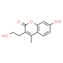 ChemSpider 2D Image | 7-HYDROXY-4-METHYL-3-(2-HYDROXY-ETHYL)COUMARIN | C12H12O4