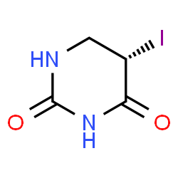ChemSpider 2D Image | (5S)-5-Iododihydro-2,4(1H,3H)-pyrimidinedione | C4H5IN2O2