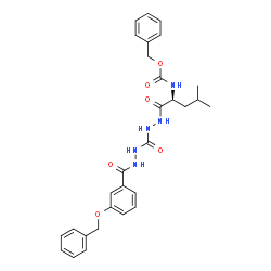 ChemSpider 2D Image | 1-(n-benzyloxycarbonyl-l-leucinyl)-5-(3-benzyloxy benzoyl)carbohydrazide | C29H33N5O6