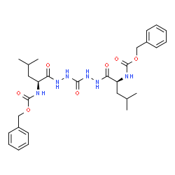 ChemSpider 2D Image | Dibenzyl (carbonylbis{2,1-hydrazinediyl[(2S)-4-methyl-1-oxo-1,2-pentanediyl]})biscarbamate | C29H40N6O7