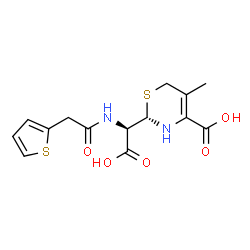 ChemSpider 2D Image | HYDROLYZED CEPHALOTHIN | C14H16N2O5S2