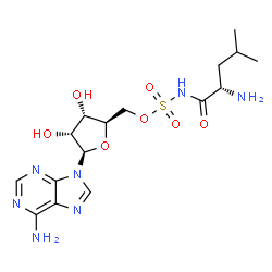 ChemSpider 2D Image | 5'-O-(L-Leucylsulfamoyl)adenosine | C16H25N7O7S