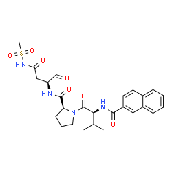 ChemSpider 2D Image | (3s)-n-methanesulfonyl-3-({1-[n-(2-naphtoyl)-l-valyl]-l-prolyl}amino)-4-oxobutanamide | C26H32N4O7S