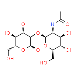 ChemSpider 2D Image | 2-O-(2-Acetamido-2-deoxy-beta-D-glucopyranosyl)-alpha-D-mannopyranose | C14H25NO11