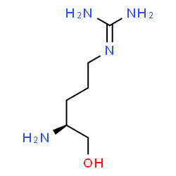 ChemSpider 2D Image | N-(4-AMINO-5-HYDROXY-PENTYL)-GUANIDINE | C6H16N4O
