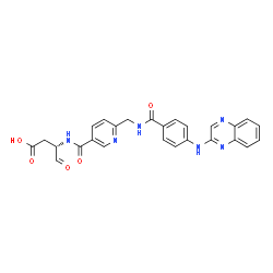 ChemSpider 2D Image | 4-OXO-3-[(6-{[4-(QUINOXALIN-2-YLAMINO)-BENZOYLAMINO]-METHYL}-PYRIDINE-3-CARBONYL)-AMINO]-BUTYRIC ACID | C26H22N6O5