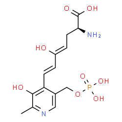 ChemSpider 2D Image | 1-AMINO-7-(2-METHYL-3-OXIDO-5-((PHOSPHONOXY)METHYL)-4-PYRIDOXAL-5-OXO-6-HEPTENATE | C14H19N2O8P