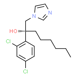 ChemSpider 2D Image | 1-(N-IMIDAZOLYL)-2-HYDROXY-2-(2,3-DICHLOROPHENYL)OCTANE | C17H22Cl2N2O