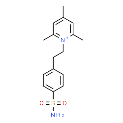 ChemSpider 2D Image | 2,4,6-Trimethyl-1-[2-(4-sulfamoylphenyl)ethyl]pyridinium | C16H21N2O2S