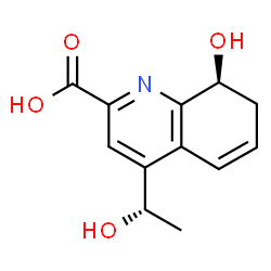ChemSpider 2D Image | 8-HYDROXY-4-(1-HYDROXYETHYL)QUINOLINE-2-CARBOXYLIC ACID | C12H13NO4