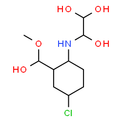 ChemSpider 2D Image | 2-({4-Chloro-2-[hydroxy(methoxy)methyl]cyclohexyl}amino)-1,1,2-ethanetriol | C10H20ClNO5