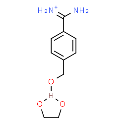 ChemSpider 2D Image | Amino{4-[(1,3,2-dioxaborolan-2-yloxy)methyl]phenyl}methaniminium | C10H14BN2O3