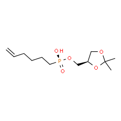 ChemSpider 2D Image | [(4R)-2,2-DIMETHYL-1,3-DIOXOLAN-4-YL]METHYL HYDROGEN HEX-5-ENYLPHOSPHONATE | C12H23O5P
