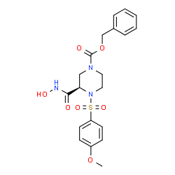 ChemSpider 2D Image | N-HYDROXY-1-(4-METHOXYPHENYL)SULFONYL-4-BENZYLOXYCARBONYL-PIPERAZINE-2-CARBOXAMIDE | C20H23N3O7S