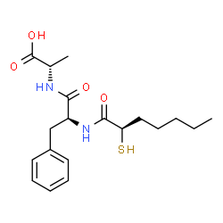 ChemSpider 2D Image | [2(R,S)-2-SULFANYLHEPTANOYL]-PHE-ALA | C19H28N2O4S