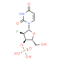 ChemSpider 2D Image | 2'-FLUORO-2'-DEOXYURIDINE 3'-MONOPHOSPHATE | C9H12FN2O8P