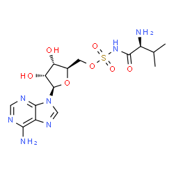 ChemSpider 2D Image | 5'-O-(L-Valylsulfamoyl)adenosine | C15H23N7O7S