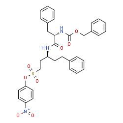 ChemSpider 2D Image | 4-Nitrophenyl (3S)-3-({N-[(benzyloxy)carbonyl]-L-phenylalanyl}amino)-5-phenyl-1-pentanesulfonate | C34H35N3O8S