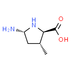 ChemSpider 2D Image | (3R,5R)-5-Amino-3-methyl-D-proline | C6H12N2O2