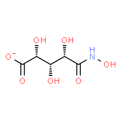 ChemSpider 2D Image | (2R,3S,4S)-2,3,4-Trihydroxy-5-(hydroxyamino)-5-oxopentanoate | C5H8NO7