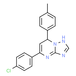 ChemSpider 2D Image | 5-(4-Chlorophenyl)-7-(4-methylphenyl)-1,7-dihydro[1,2,4]triazolo[1,5-a]pyrimidine | C18H15ClN4