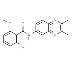 ChemSpider 2D Image | N-(2,3-Dimethyl-6-quinoxalinyl)-2,6-dimethoxybenzamide | C19H19N3O3