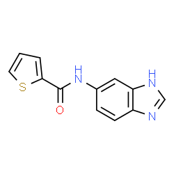 ChemSpider 2D Image | 2-thiophenecarboxamide, N-1H-benzimidazol-5-yl- | C12H9N3OS