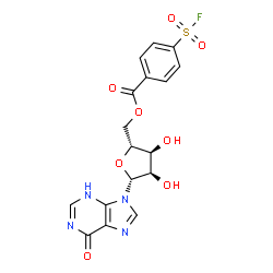 ChemSpider 2D Image | 5'-O-[4-(Fluorosulfonyl)benzoyl]inosine | C17H15FN4O8S