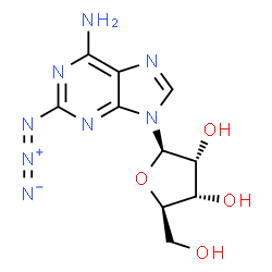 ChemSpider 2D Image | 2-Azidoadenosine | C10H12N8O4