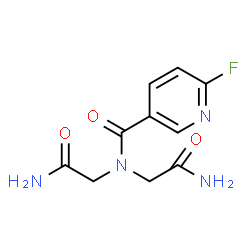 ChemSpider 2D Image | N,N-Bis(2-amino-2-oxoethyl)-6-fluoronicotinamide | C10H11FN4O3