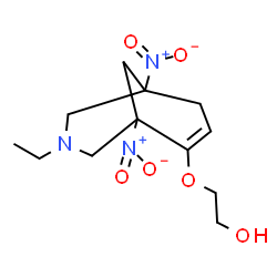 ChemSpider 2D Image | 2-[(3-Ethyl-1,5-dinitro-3-azabicyclo[3.3.1]non-6-en-6-yl)oxy]ethanol | C12H19N3O6