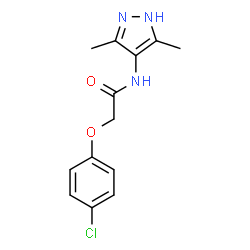 ChemSpider 2D Image | 2-(4-Chlorophenoxy)-N-(3,5-dimethyl-1H-pyrazol-4-yl)acetamide | C13H14ClN3O2