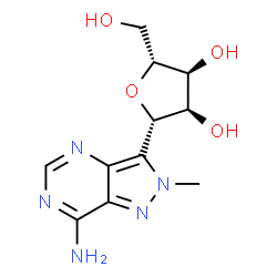 ChemSpider 2D Image | 7-Amino-2-methyl-3-.beta.-d-ribofuranosylpyrazolo[4,3-d]pyrimidine | C11H15N5O4