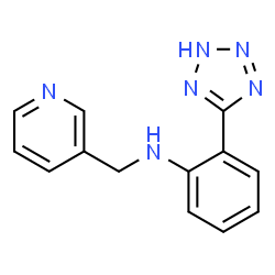 ChemSpider 2D Image | N-(3-Pyridinylmethyl)-2-(2H-tetrazol-5-yl)aniline | C13H12N6