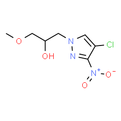 ChemSpider 2D Image | 1-(4-Chloro-3-nitro-1H-pyrazol-1-yl)-3-methoxy-2-propanol | C7H10ClN3O4
