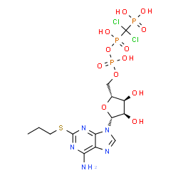 ChemSpider 2D Image | AR-C67085 | C14H22Cl2N5O12P3S