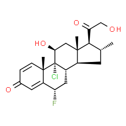 ChemSpider 2D Image | clocortolone | C22H28ClFO4