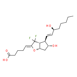 ChemSpider 2D Image | (5Z,9alpha,11alpha,13E,15S)-7,7-Difluoro-11,15-dihydroxy-6,9-epoxyprosta-5,13-dien-1-oic acid | C20H30F2O5