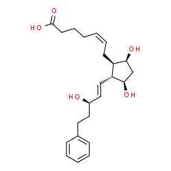 ChemSpider 2D Image | (5Z)-7-{(1R,2R,3R,5S)-3,5-Dihydroxy-2-[(1E,3R)-3-hydroxy-5-phenyl-1-penten-1-yl]cyclopentyl}-5-heptenoic acid | C23H32O5