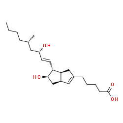 ChemSpider 2D Image | 5-{(3aS,5R,6R,6aS)-5-Hydroxy-6-[(1E,3S,5S)-3-hydroxy-5-methyl-1-nonen-1-yl]-1,3a,4,5,6,6a-hexahydro-2-pentalenyl}pentanoic acid | C23H38O4