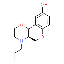 ChemSpider 2D Image | (4aR,10bR)-4-Propyl-3,4,4a,10b-tetrahydro-2H,5H-chromeno[4,3-b][1,4]oxazin-9-ol | C14H19NO3