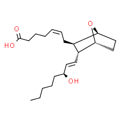 ChemSpider 2D Image | (5Z)-7-{(1S,2R,3R,4R)-3-[(1E,3S)-3-Hydroxy-1-octen-1-yl]-7-oxabicyclo[2.2.1]hept-2-yl}-5-heptenoic acid | C21H34O4