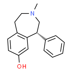 ChemSpider 2D Image | (5R)-3-Methyl-5-phenyl-2,3,4,5-tetrahydro-1H-3-benzazepin-7-ol | C17H19NO