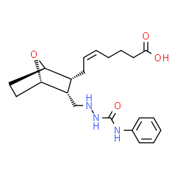 ChemSpider 2D Image | (5Z)-7-[(1R,2R,3R,4S)-3-{[2-(Phenylcarbamoyl)hydrazino]methyl}-7-oxabicyclo[2.2.1]hept-2-yl]-5-heptenoic acid | C21H29N3O4