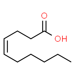 ChemSpider 2D Image | cis-4-decenoic acid | C10H18O2