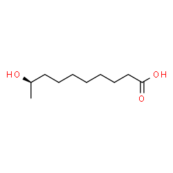 ChemSpider 2D Image | (9R)-9-Hydroxydecanoic acid | C10H20O3