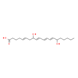 ChemSpider 2D Image | (5E,9E,11E,13E)-8,15-Dihydroxy-5,9,11,13-icosatetraenoic acid | C20H32O4