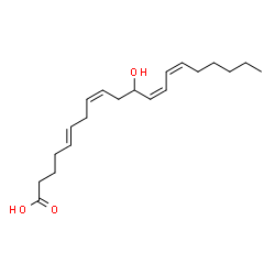 ChemSpider 2D Image | (5E,8Z,12Z,14Z)-11-Hydroxy-5,8,12,14-icosatetraenoic acid | C20H32O3
